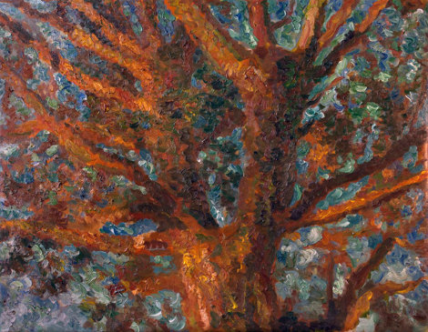 Tree 2010 41x52 - Huge Original Painting - Robert Nizamov