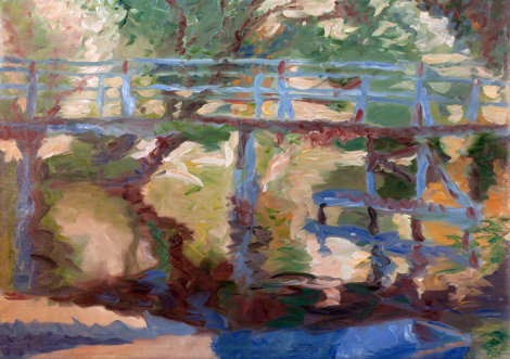Bridge II 2010 40x57 - Huge Original Painting - Robert Nizamov