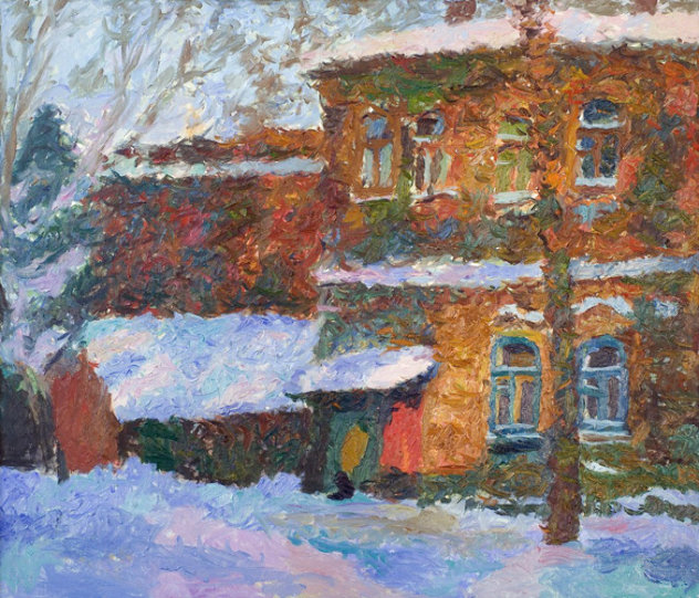 Winter 1999 31x36 - Russia Original Painting by Robert Nizamov