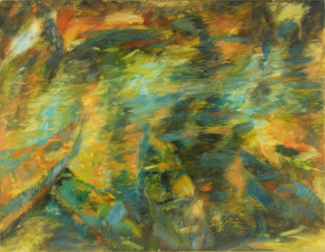 River 1999 27x36 Original Painting by Robert Nizamov