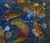 Fishes 1995 32x39 Original Painting by Robert Nizamov - 1 Fishes 1995 32x39 Original Painting by Robert Nizamov - 1