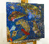 Fishes 1995 32x39 Original Painting by Robert Nizamov - 2