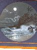 Hawaii Moonrise 40x40  Huge - Koa Frame Original Painting by  Noelito - 3