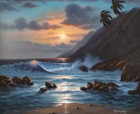 Pacific Splendor 30x36 - Koa Wood Frame Original Painting -  Noelito