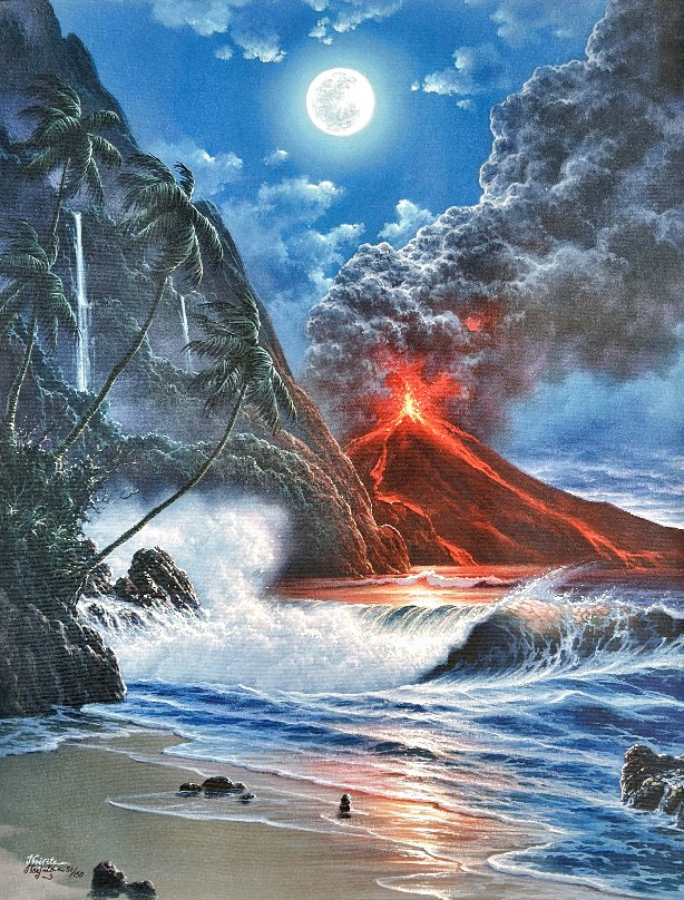K. Danzig 油彩画 海岸風景 ゴールドフレーム K. Danzig 油彩画 海岸風景 ゴールドフレーム 額縁
