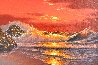 Crimson Skies 2010 28x38 - Koa Wood Frame Original Painting by  Noelito - 0