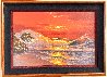 Crimson Skies 2010 28x38 - Koa Wood Frame Original Painting by  Noelito - 1