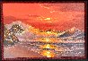 Crimson Skies 2010 28x38 - Koa Wood Frame Original Painting by  Noelito - 2