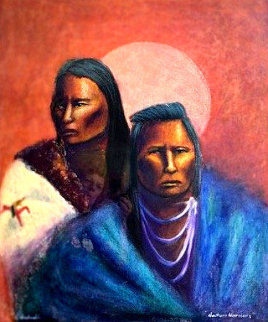 Northern Warriors Monotype 1984 37x42 Works on Paper (not prints) - Raymond Nordwall Northern Warriors Monotype 1984 37x42 Works on Paper (not prints) - Raymond Nordwall