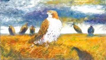 Eagles 2018 33x22 Original Painting - Raymond Nordwall