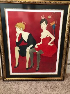 Ladies in Red 1983 Limited Edition Print - Philippe Noyer Ladies in Red 1983 Limited Edition Print - Philippe Noyer