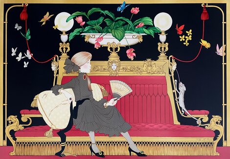 Woman with a Fan (Femme a L’eventail) EA  - Huge Limited Edition Print - Philippe Noyer