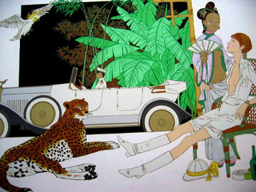 White Rolls Royce 1980 Limited Edition Print - Philippe Noyer White Rolls Royce 1980 Limited Edition Print - Philippe Noyer