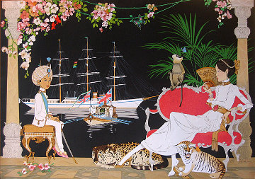 Courtesy Call on Princess Victoria By the Young Maharadjah of Jamnagar 1980 Limited Edition Print - Philippe Noyer Courtesy Call on Princess Victoria By the Young Maharadjah of Jamnagar 1980 Limited Edition Print - Philippe Noyer