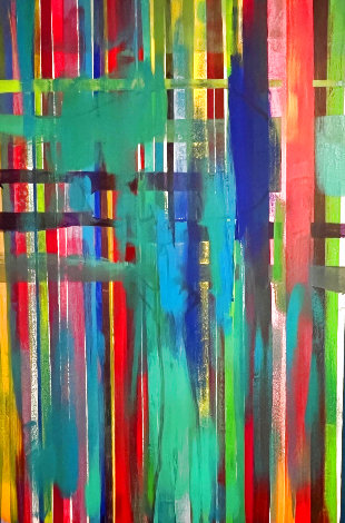 Broken Stripes 2009 36x24 Original Painting - Richard Andrew Nulman