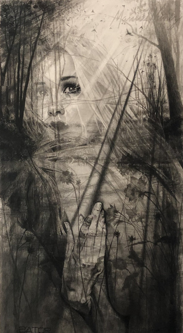 High Places Drawing 33x22 Drawing by Manuel Nunez High Places Drawing 33x22 Drawing by Manuel Nunez