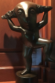 Rain Dance Bronze Sculpture 2014 20 in Sculpture - Odile Kinart Rain Dance Bronze Sculpture 2014 20 in Sculpture - Odile Kinart