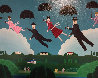 Untitled Painting 1970 25x31 Original Painting by Shiego Okumura - 0