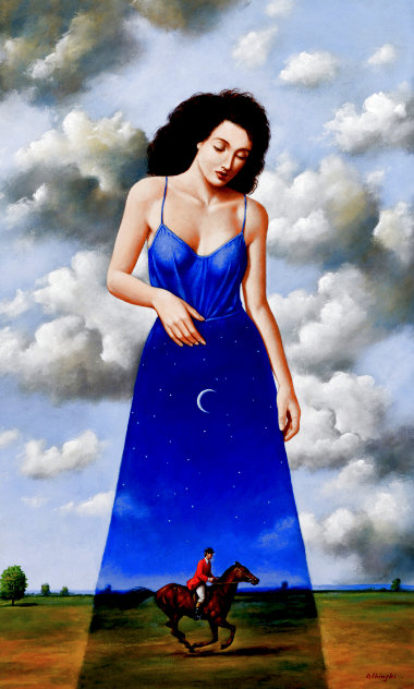 Various Stages of Equality 1998 45x30 - Huge Original Painting by Rafal Olbinski