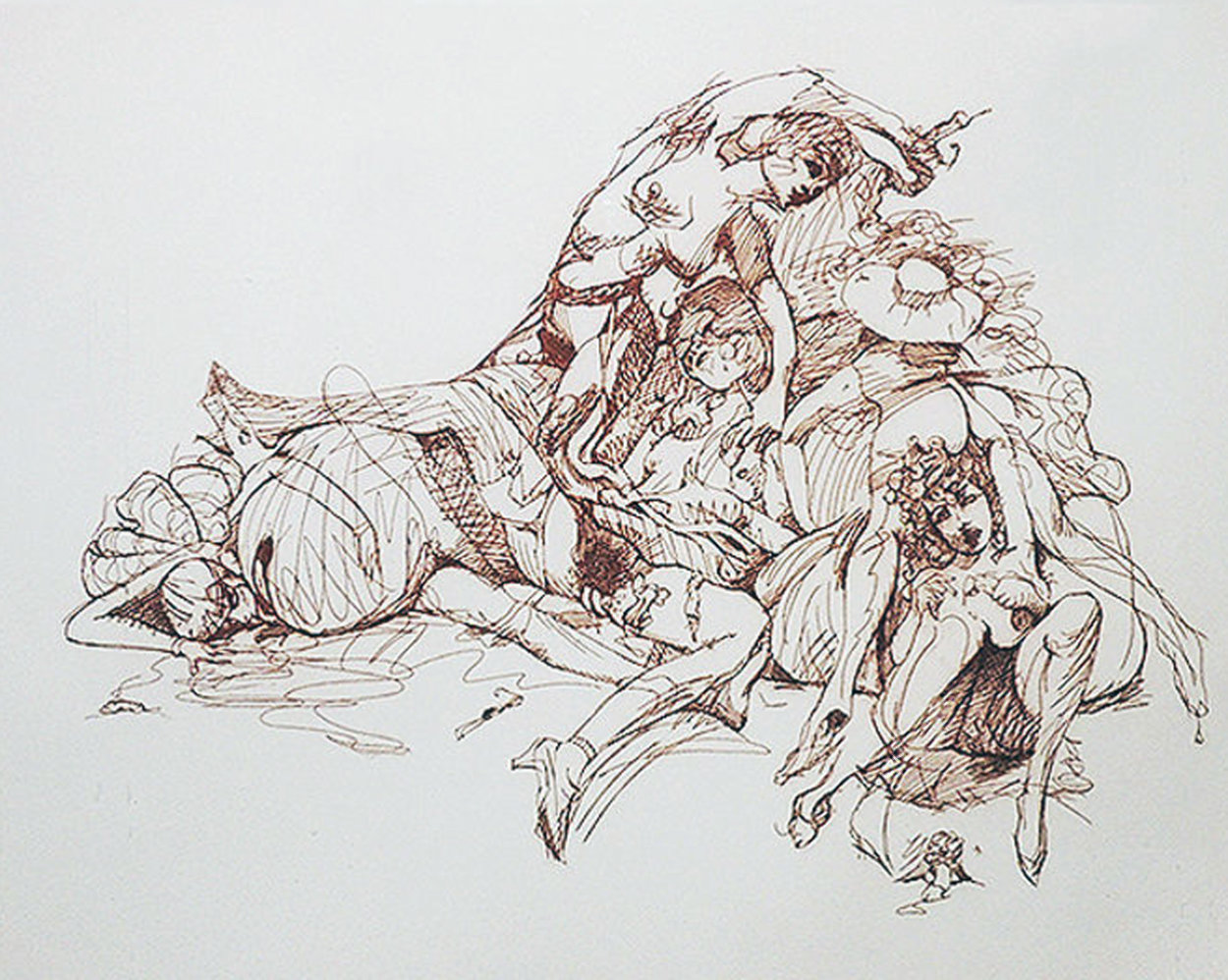 Composition With Figures 1975 Limited Edition Print by Claes Thure Oldenburg Composition With Figures 1975 Limited Edition Print by Claes Thure Oldenburg