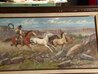 Wild Horses 1982 33x58 - Framed Oil on Canvas - Huge Original Painting by Fred Oldfield - 2