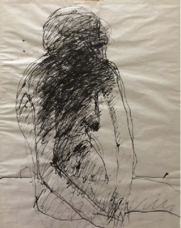 Abstract Nude Drawing 1970 24x19 Works on Paper (not prints) - Nathan Oliveira Abstract Nude Drawing 1970 24x19 Works on Paper (not prints) - Nathan Oliveira