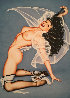 Heavenly Blue Signed by Bettie Page Limited Edition Print by Olivia De Berardinis - 0