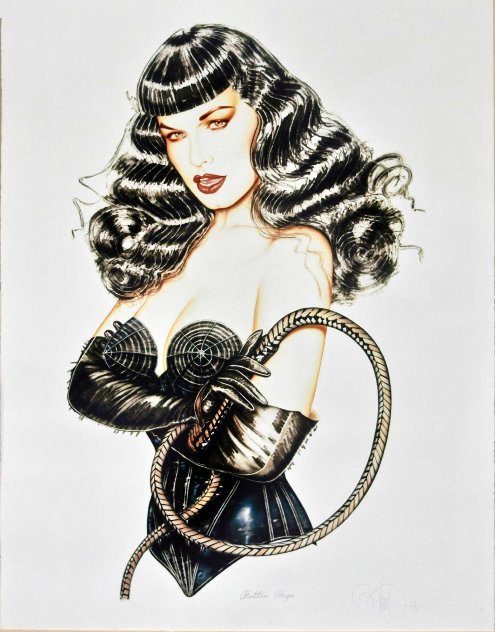 Stinger  Bettie Page  2002 Limited Edition Print by Olivia De Berardinis