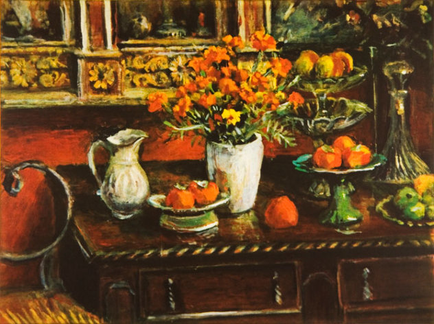 Marigolds and Fruits 2009 Limited Edition Print by Margaret Olley