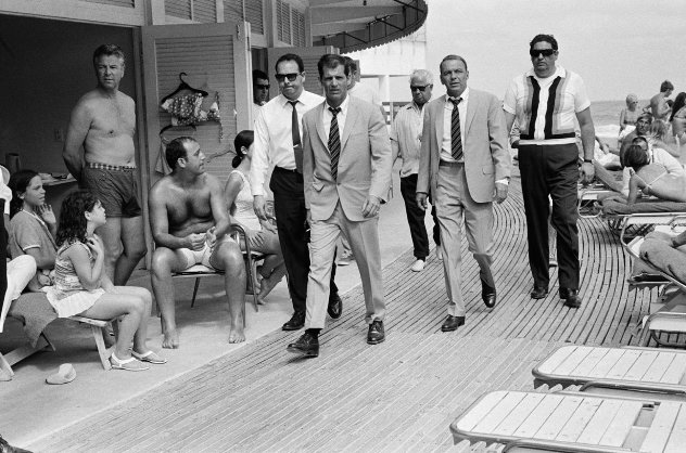 Frank Sinatra Fontainebleau Miami Boardwalk, Miami, Florida AP 1968 Huge Photography by Terry O'Neill
