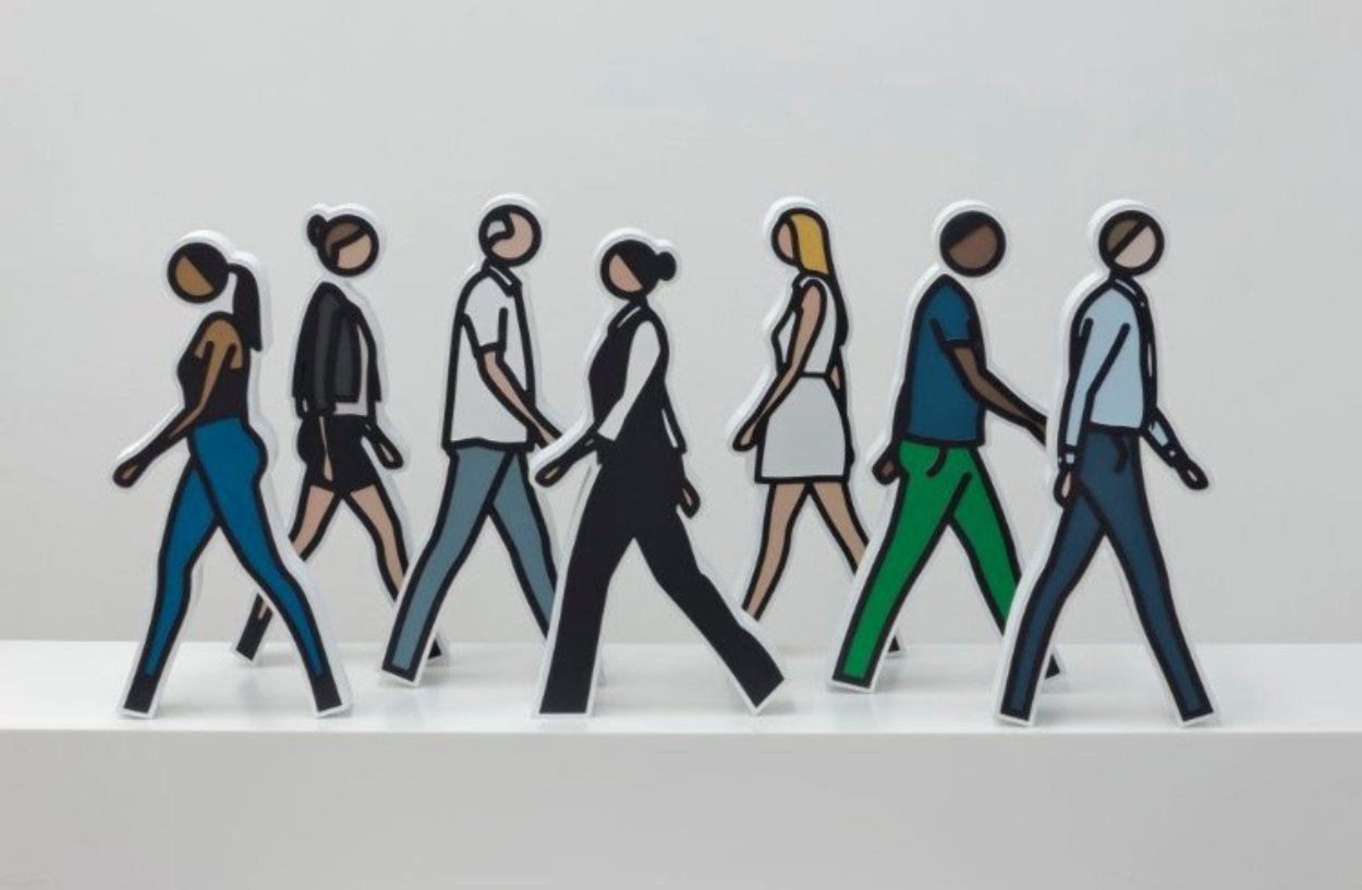 Walking Statuettes Resin Sculpture 2017 14.25 in Sculpture by Julian Opie Walking Statuettes Resin Sculpture 2017 14.25 in Sculpture by Julian Opie