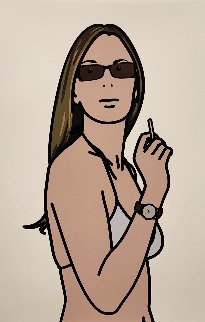 Ruth Smoking 3 AP 2006 Limited Edition Print - Julian Opie Ruth Smoking 3 AP 2006 Limited Edition Print - Julian Opie
