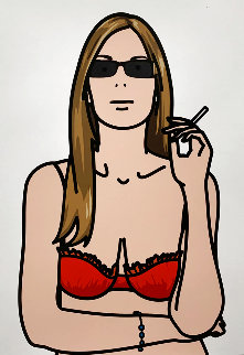 Ruth Smoking 4 AP 2006 Limited Edition Print - Julian Opie Ruth Smoking 4 AP 2006 Limited Edition Print - Julian Opie