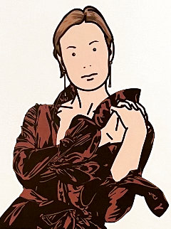 Anya With Hands Together AP 2005 Limited Edition Print - Julian Opie Anya With Hands Together AP 2005 Limited Edition Print - Julian Opie