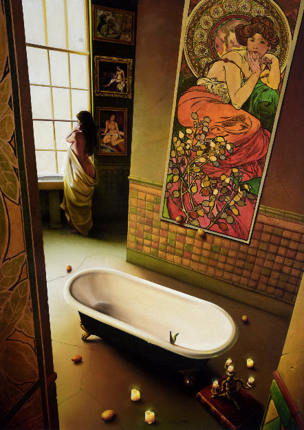 Without You 42x33 Huge Original Painting - Orlando Quevedo