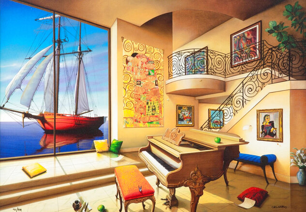 Love Boat - Framed Giclee on Canvas by Orlando Quevedo