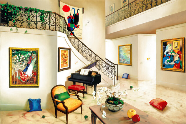 Days of Love II - Framed Giclee on Canvas by Orlando Quevedo