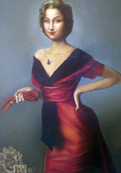 Homage To Mona Lisa Marilyn Monroe 2013 38x28 By Orlando Quevedo