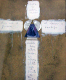 Cross 1996 36x28 Original Painting - Agudelo-Botero Orlando (Orlando A.B.) Cross 1996 36x28 Original Painting - Agudelo-Botero Orlando (Orlando A.B.)
