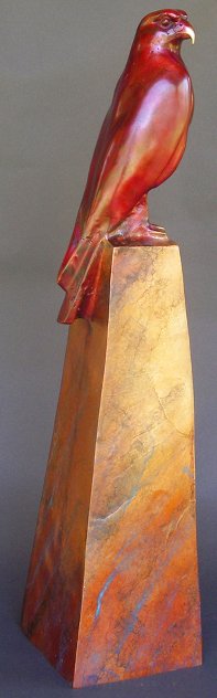 Messenger Large Bronze Sculpture 33 in Sculpture by Leo E. Osborne