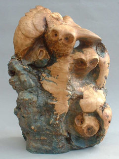 Gathering of Owls Unique Wood Sculpture Sculpture - Leo E. Osborne Gathering of Owls Unique Wood Sculpture Sculpture - Leo E. Osborne