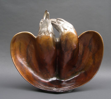 Eagle Song Bronze Sculpture 25 in Sculpture - Leo E. Osborne Eagle Song Bronze Sculpture 25 in Sculpture - Leo E. Osborne