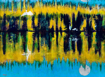 Reflections 44x56 Original Painting - Leo E. Osborne Reflections 44x56 Original Painting - Leo E. Osborne