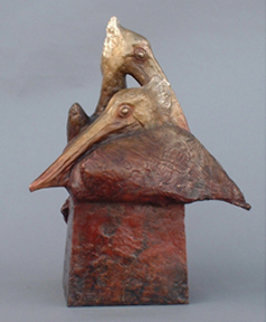 Pelican Affection Bronze Sculpture 16 in Sculpture - Leo E. Osborne Pelican Affection Bronze Sculpture 16 in Sculpture - Leo E. Osborne