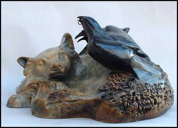 Woodland Spirits Bronze Sculpture 15x12 Sculpture - Leo E. Osborne Woodland Spirits Bronze Sculpture 15x12 Sculpture - Leo E. Osborne