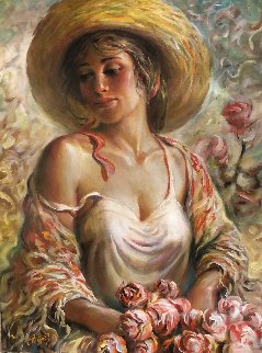 Serenity 23x41 Original Painting - Arkady Ostritsky Serenity 23x41 Original Painting - Arkady Ostritsky