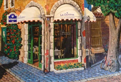 La Couronne Restaurant 2000 Embellished Limited Edition Print - Arkady Ostritsky