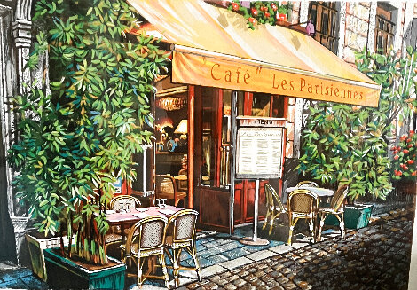 Cafe Les Parisiennes EA - Paris, France Limited Edition Print - Arkady Ostritsky