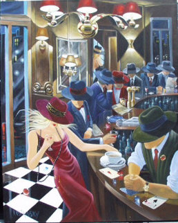 Second Distraction 2002 60x48 Huge Original Painting - Victor Ostrovsky Second Distraction 2002 60x48 Huge Original Painting - Victor Ostrovsky