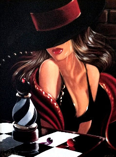 Chess Piece Embellished Limited Edition Print - Victor Ostrovsky